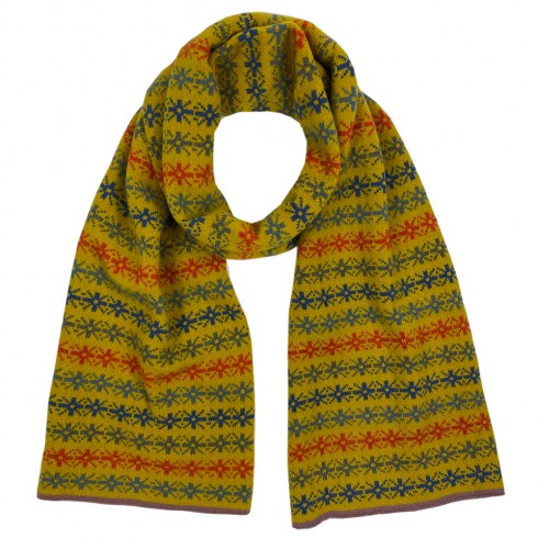 fairisle snowflake scarf piccalilli